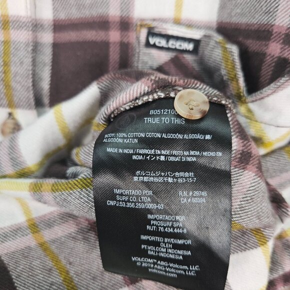 NWT Volcom Plaid To Meet U Long Sleeve Shirt $65 Button-Down Outdoor Women's M - Picture 11 of 12